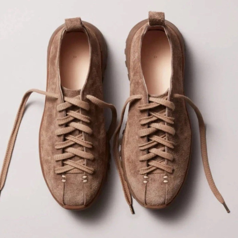 $550 FEIT Taupe Latex Walker Sneakers Sz 6 7/140 reissue Limited Handmade